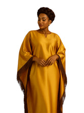 Adaora Silk Kaftan Bubu Fringe Dress