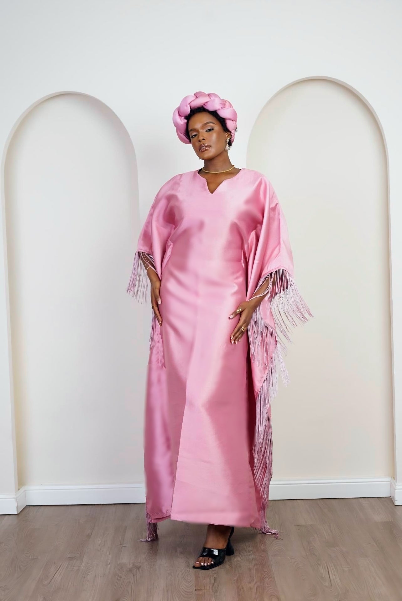 Pink silk satin dress best sale